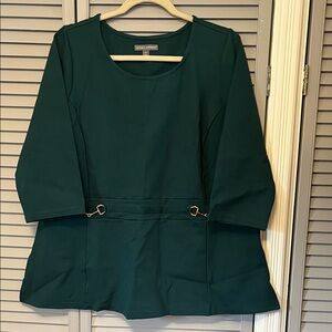 Jessica London dark green top